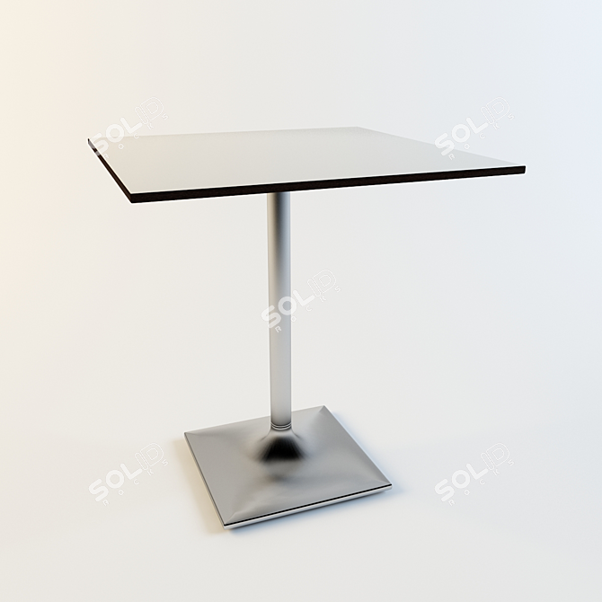 Dream White Wood Table 3D model image 1