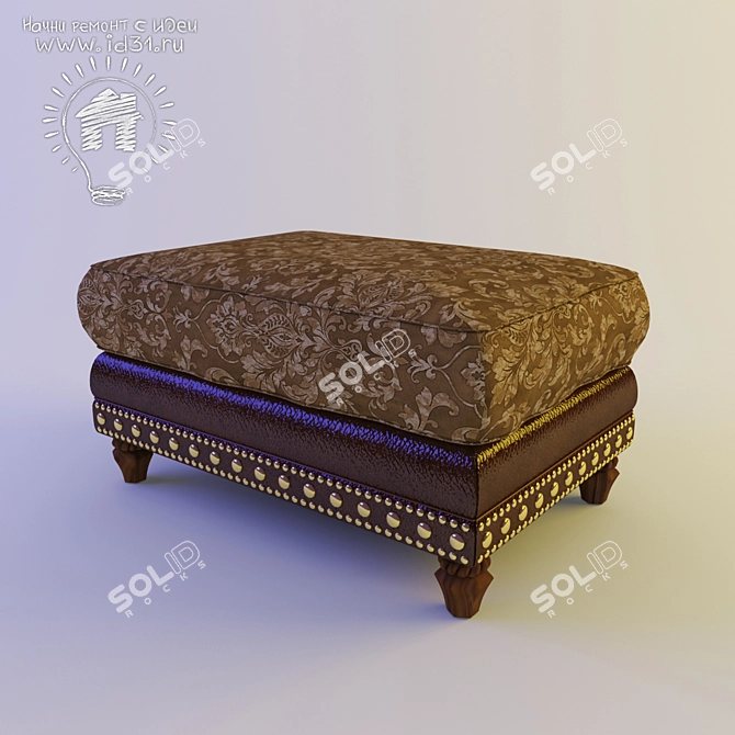 Classic Ottoman 3D model image 1