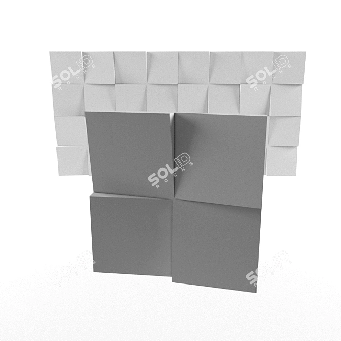 3D Woof A Panel Art: Creative Wall Décor 3D model image 1