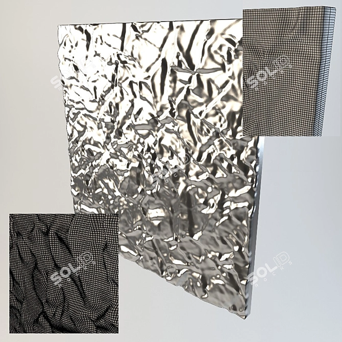 3D Panel Riscle: Innovative Wall Covering 3D model image 1