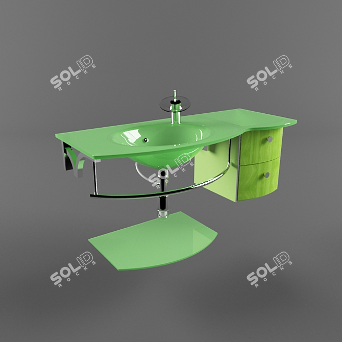 Coliseum Ceramic Sink 3D model image 1