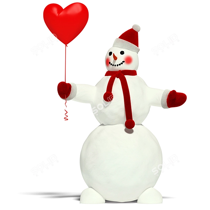 Title: Winter Wonderland Snowman 3D model image 1