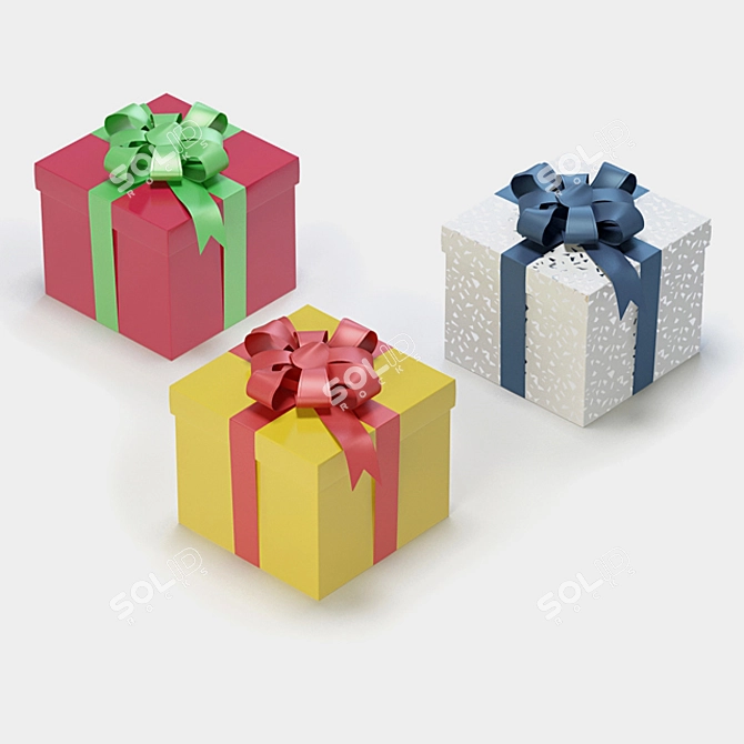 Exquisite 3D Gifts Scene 3D model image 1