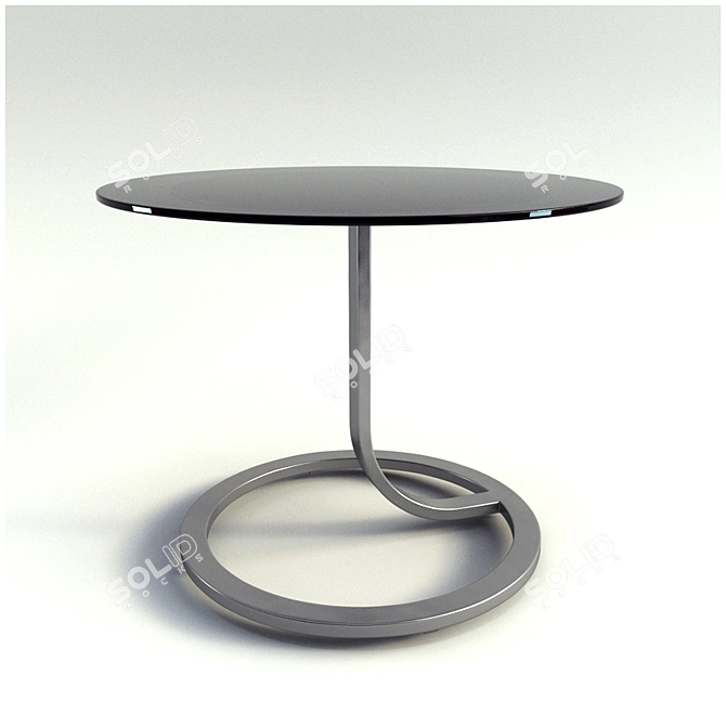 Elegant Round Table by Natuzzi 3D model image 1