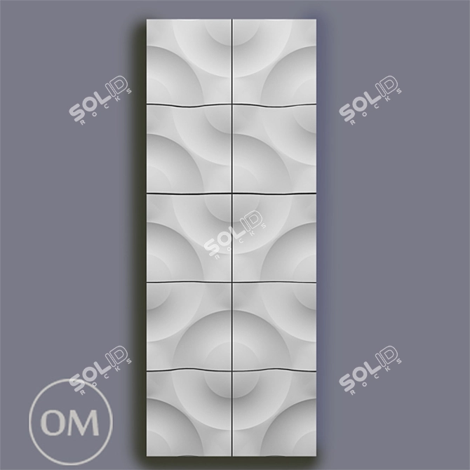 Elegant 3D Panel Decor 3D model image 1