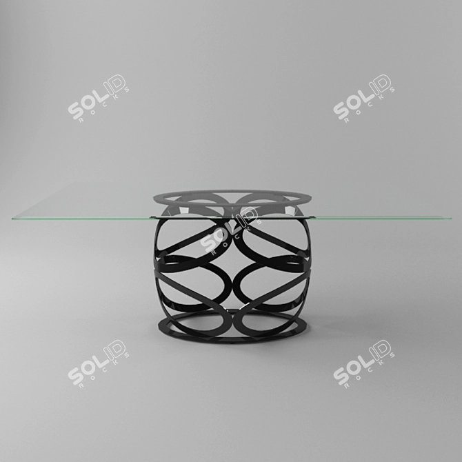 Italian Dining Table by Pietro Costantini 3D model image 1