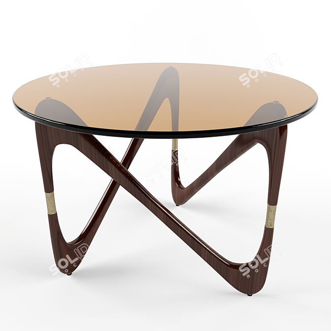 Sleek Designer Table 3D model image 1