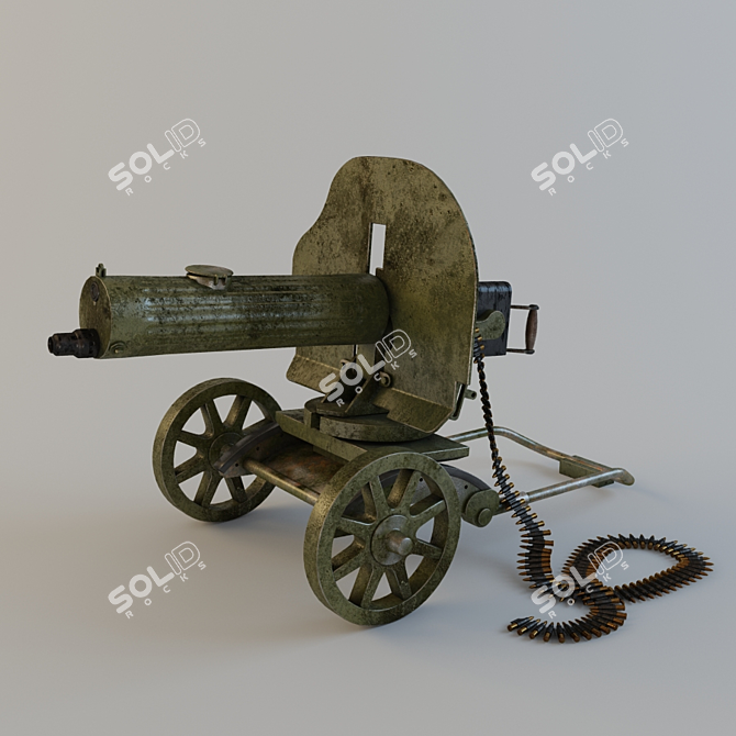 Maksim Machine-Gun: Materials & Textures 3D model image 1