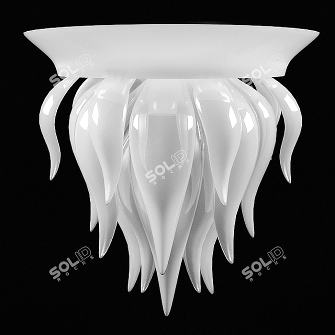 Sleek Modern Chandelier 3D model image 1