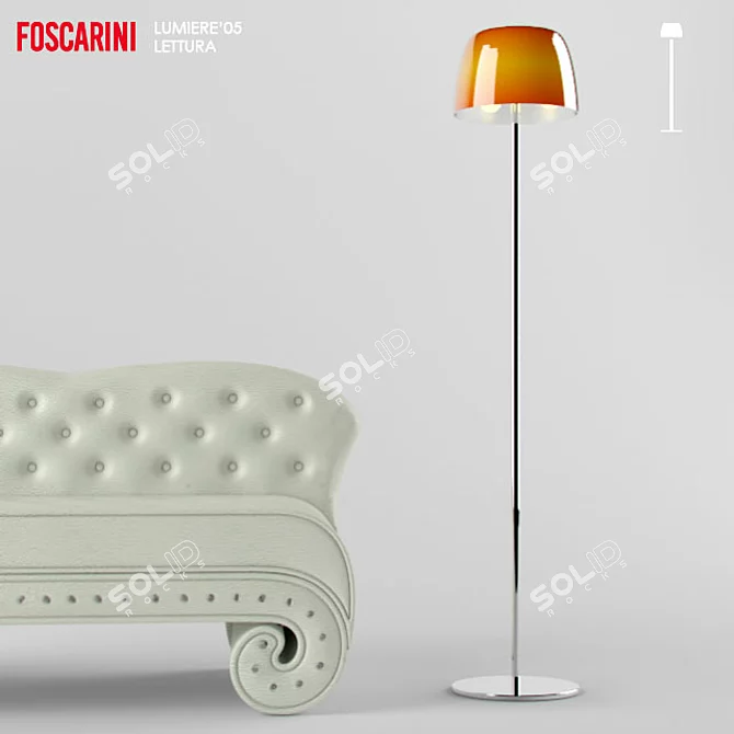 Foscarini Lumiere'05: Reading Floor Lamp 3D model image 1