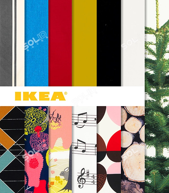 IKEA Fabric Collection 3D model image 1