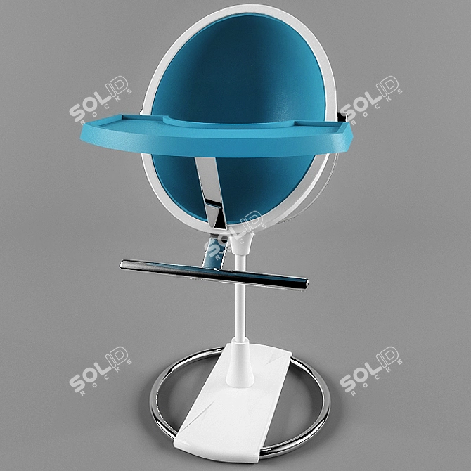 Convenient Baby High Chair 3D model image 1