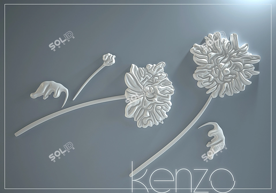 Fashion House KENZO Bas-Relief 3D model image 1