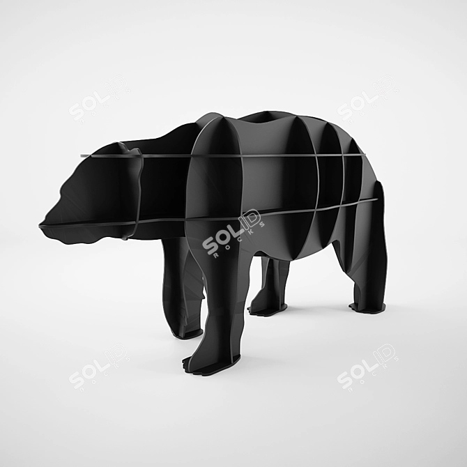 Bear Shaped Shelf - Joe 3D model image 1