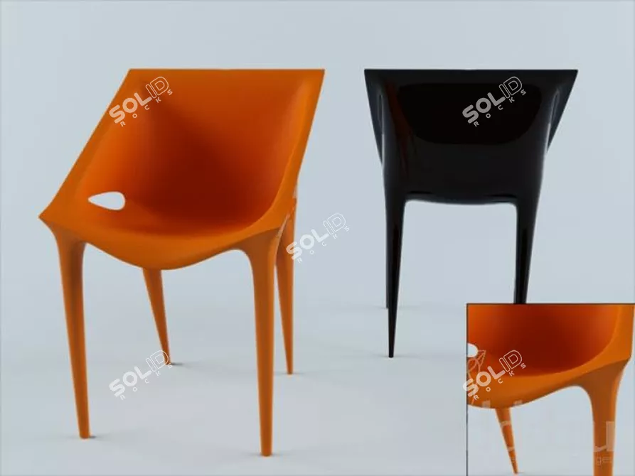 Modern and Sleek Kartell Dr.Yes Chair 3D model image 1