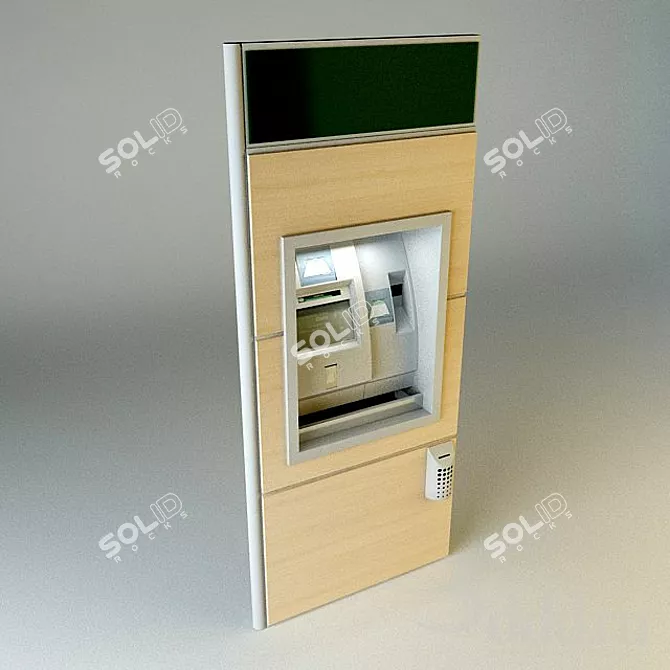 Wall-Mounted ATM Bank 3D model image 1