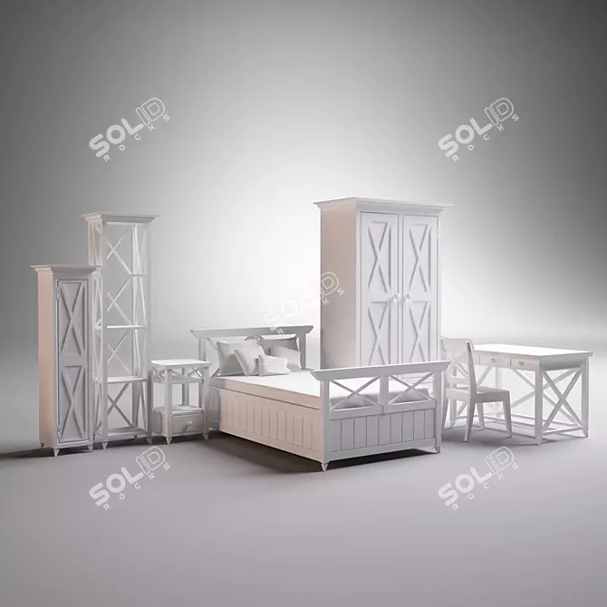 Kids Furniture Set: Stylish and Functional 3D model image 1