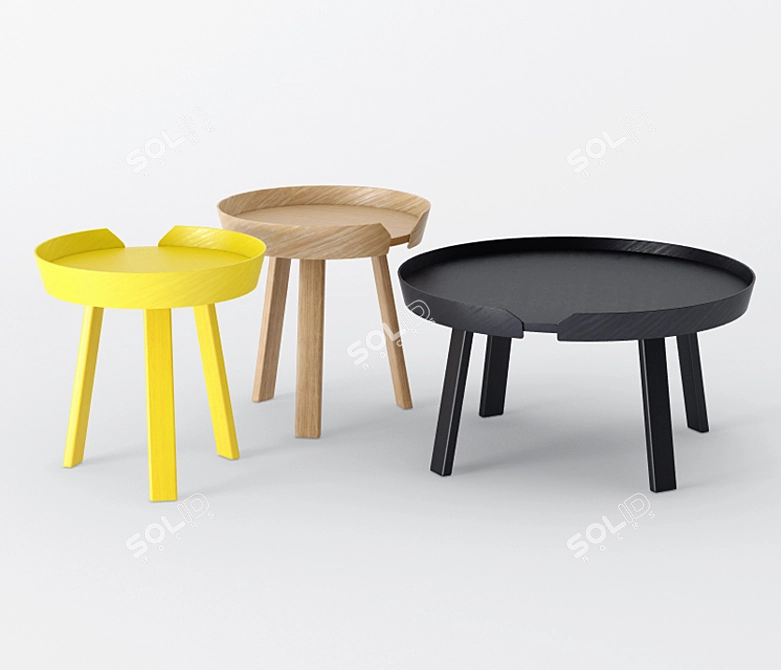 Sleek Scandinavian Coffee Tables 3D model image 1
