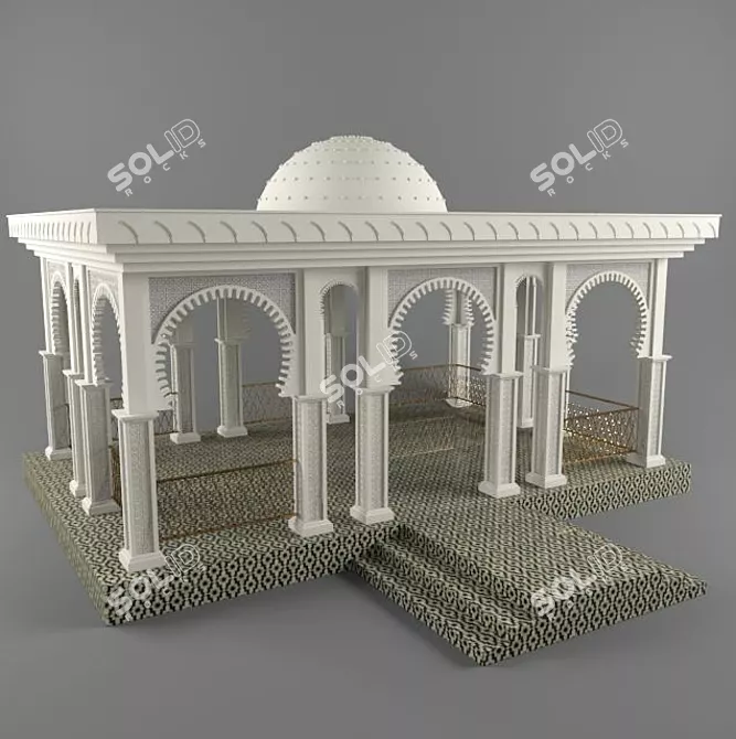 Elegant Moroccan Gazebo: Create a Serene Oasis 3D model image 1