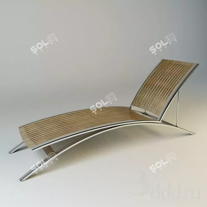 Relaxation Station: Outdoor Lounge Chair 3D model image 1