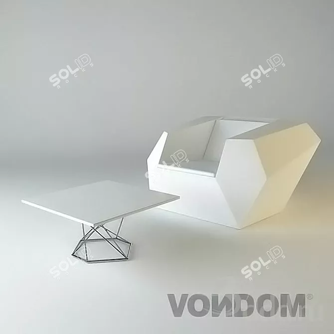 Elegant Vondom Outdoor Chair 3D model image 1