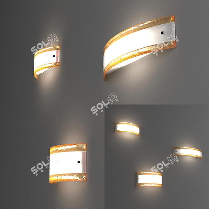 Elegant Crystal Wall Sconce 3D model image 1