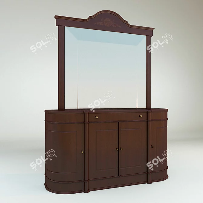 Sleek Modern Sideboard 3D model image 1