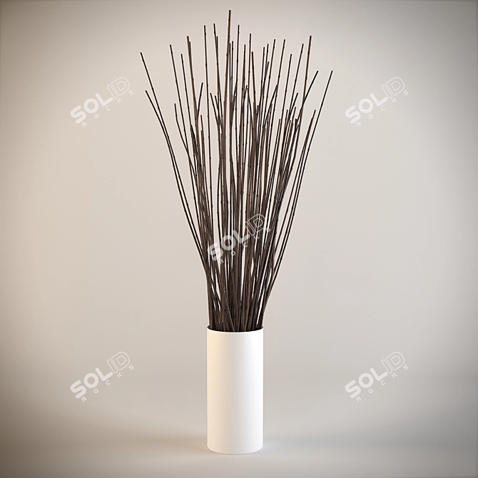 Modern Twig Vase - 210cm 3D model image 1