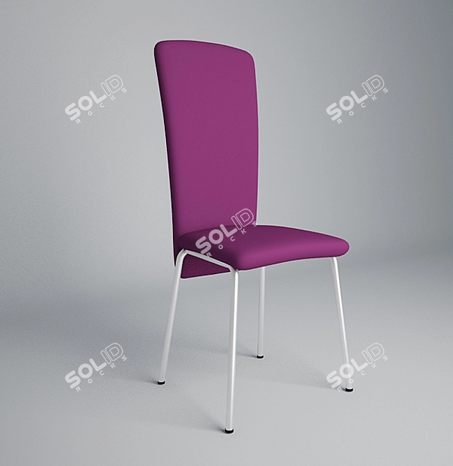 Elegant High-Back Chair: B430 PUR 3D model image 1