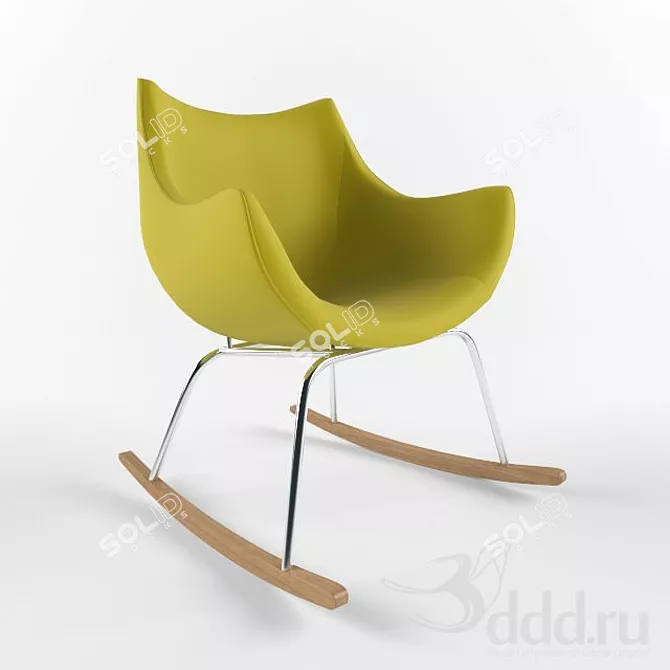 Modern Rocking Chair: DePadova Basket 3D model image 1