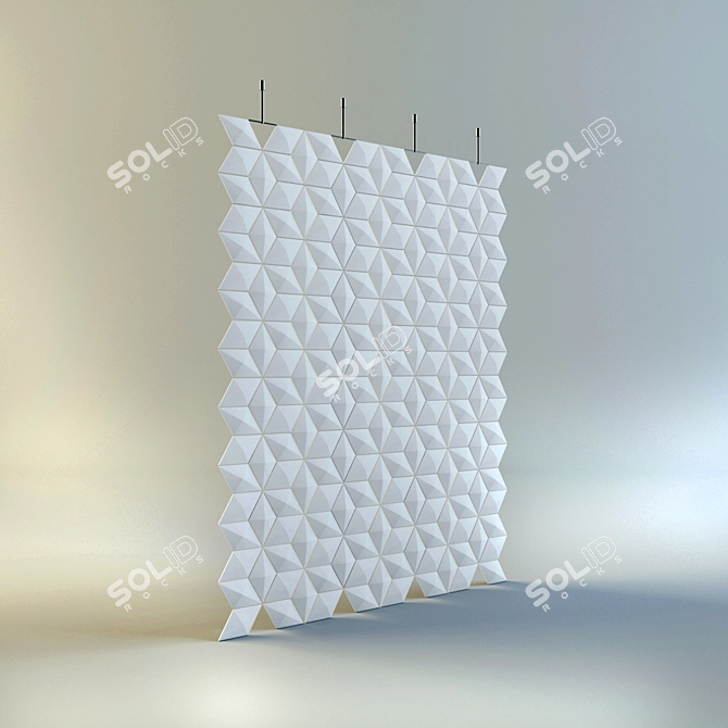 Title: Elegant Plastic Room Divider 3D model image 1