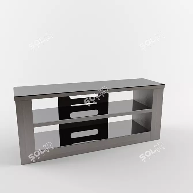 Sleek TV Stand 3D model image 1