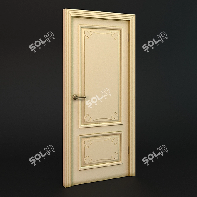 Gold Bronze Patina Door 3D model image 1