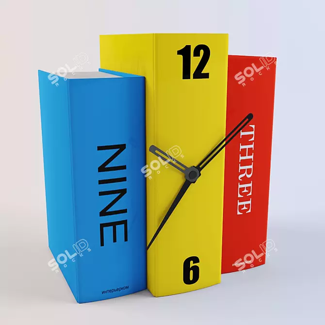 Book Stack Clocks 3D model image 1