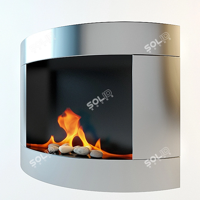 Nordic Flame Biofireplace 3D model image 1