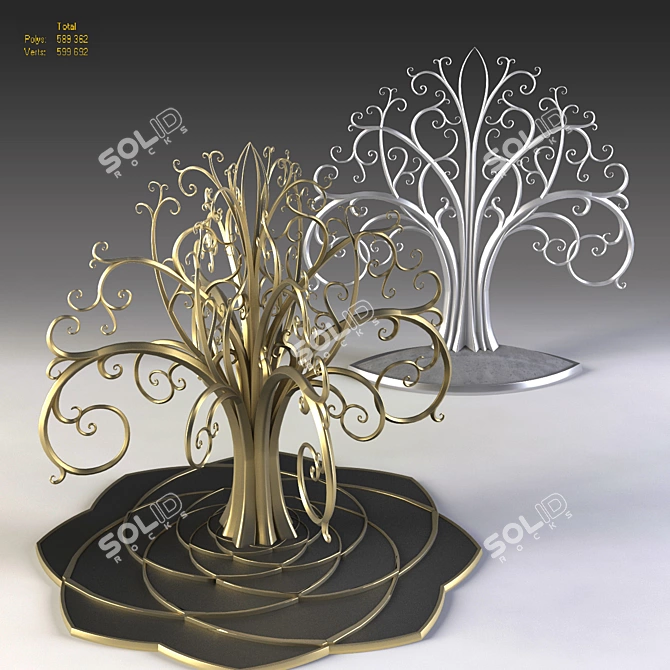 Wishing Tree Sculpture 3D model image 1