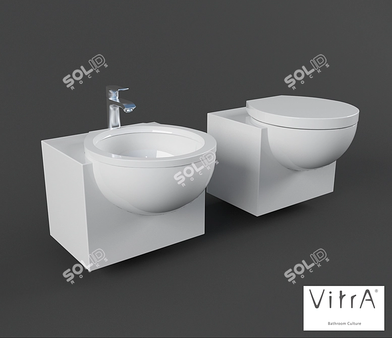 Luxury Bathroom Set 3D model image 1