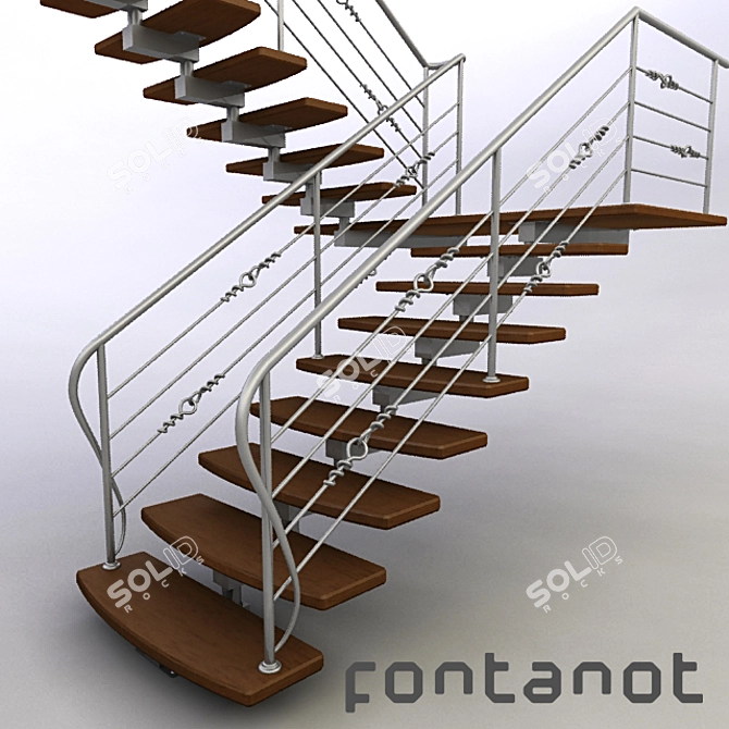 Albini&Fontanot Modular Stairs 3D model image 1