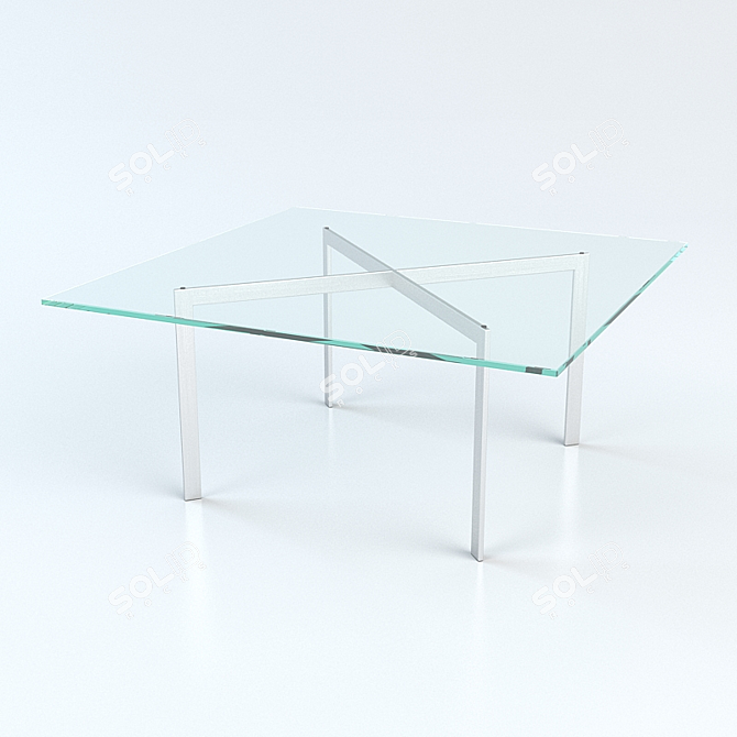 Elegant Barcelona Coffee Table 3D model image 1