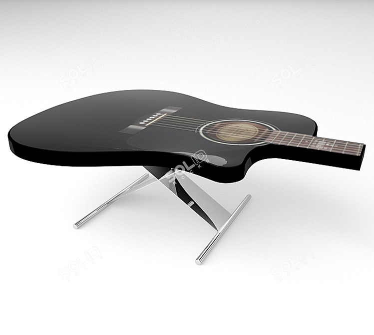 Musical Fusion: Table-Guitar 3D model image 1
