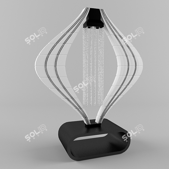 Modern Torchiere Floor Lamp 3D model image 1