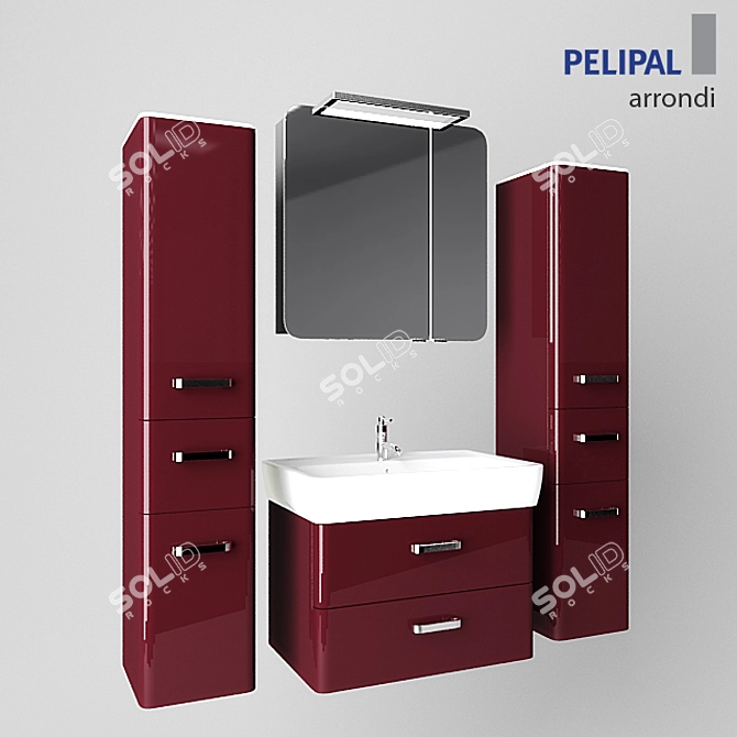 Arrondi Pelipal: Elegant Bathroom Furniture 3D model image 1