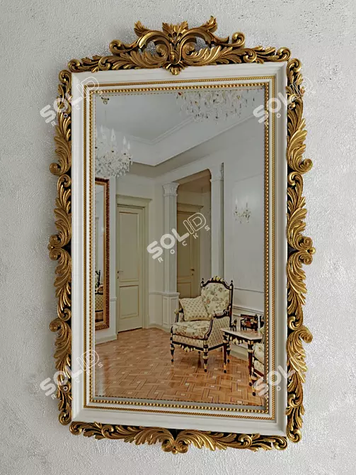 Elegant Classic Mirror 3D model image 1