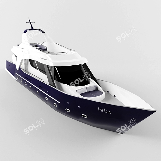 Luxury Ocean Explorer Yacht 3D model image 1