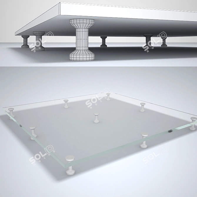 Title: Crystal Clear Glass Flooring 3D model image 1