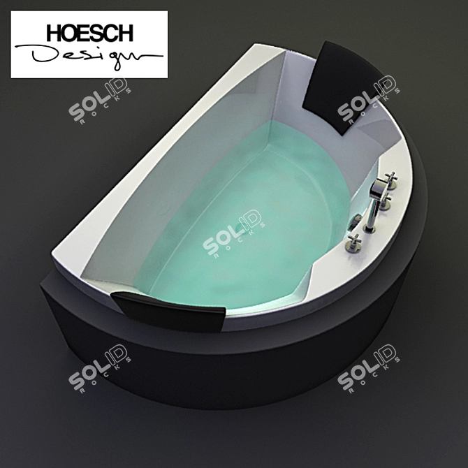 Hoesch Aviva 6618: Sleek Acrylic Bathtub 3D model image 1