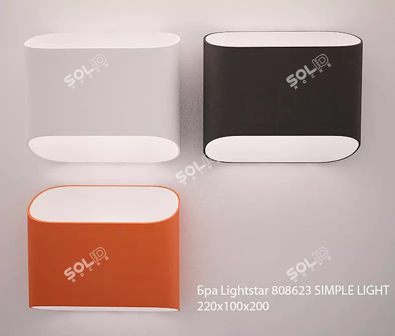 SIMPLE LIGHT Wall Sconce 3D model image 1