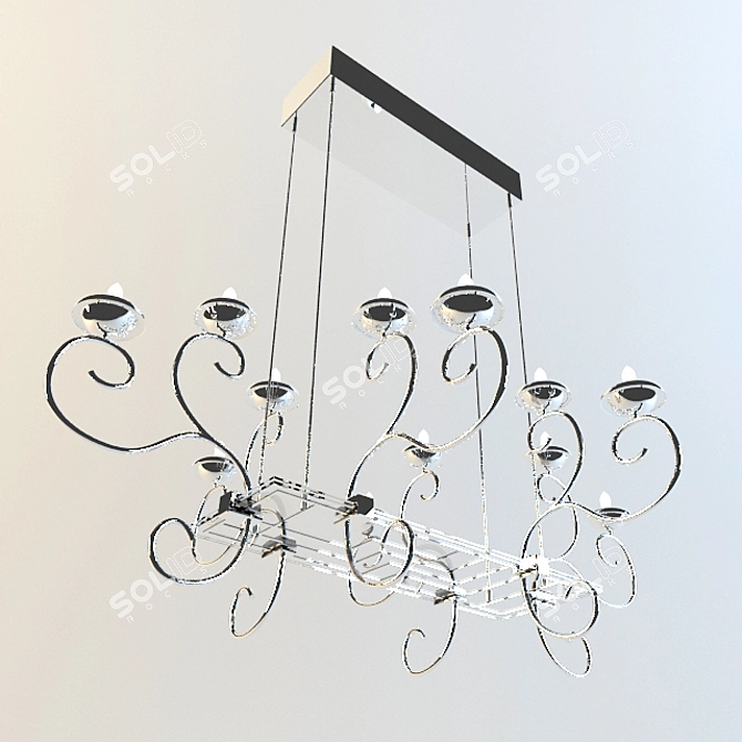 Illuminating Elegance: Icone Pendant Chandelier 3D model image 1