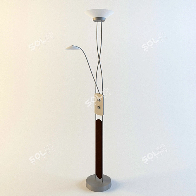 Sleek LED Floor Lamp 3D model image 1