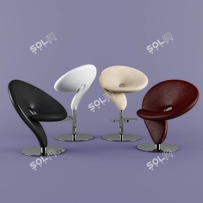 Modern Italian Tonon Chair - Question Mark 046 3D model image 1